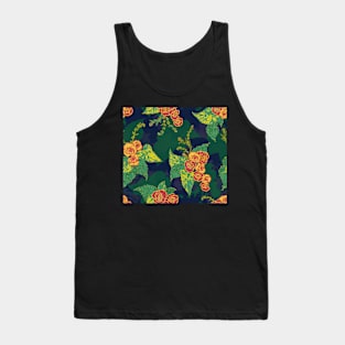 Tropical Begonia Floral Tank Top